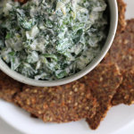 Spinach and Watercress Dip With Flaxseed Crackers